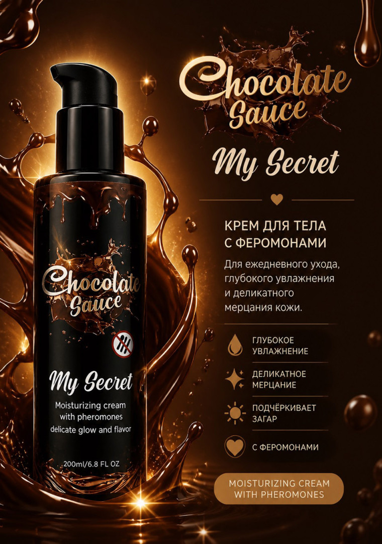 Крем с феромонами "МОЙ СЕКРЕТ" от Chocolate Sauce/Moisturizing cream "MY SECRET" with pheromones Chocolate Sauce 