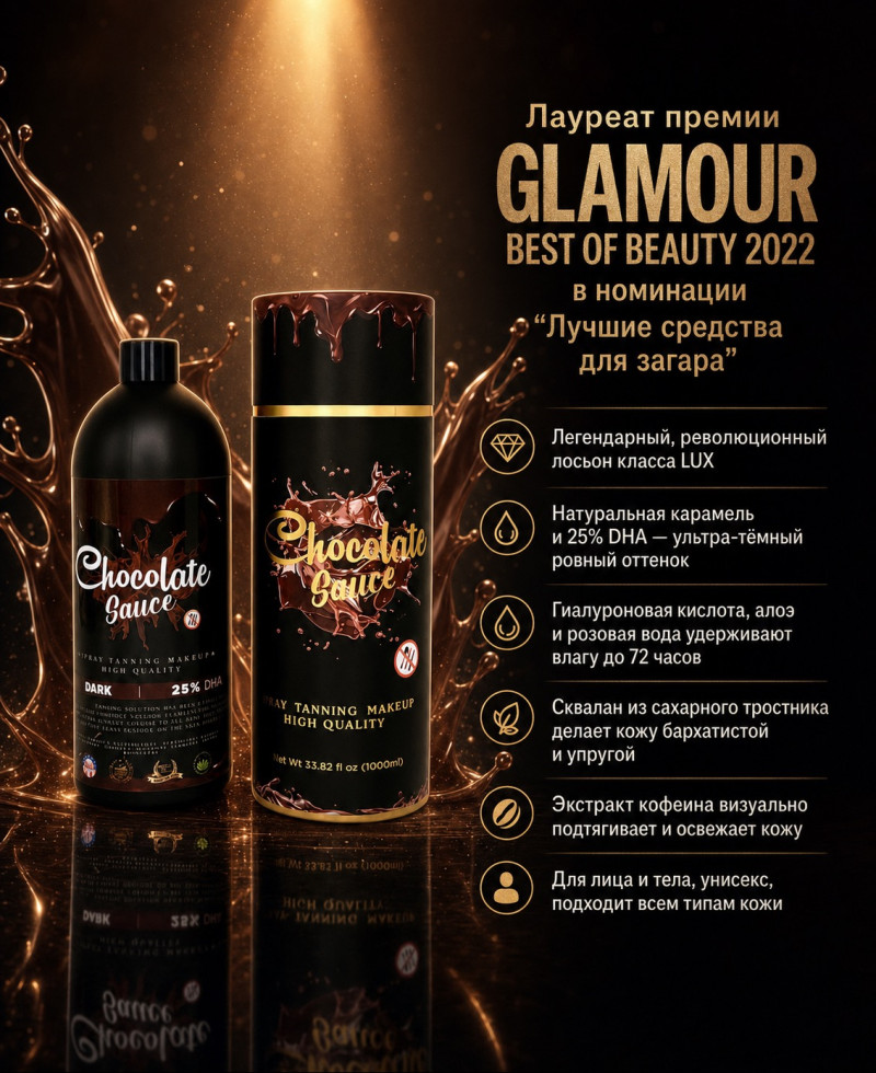 Лосьон для доментального загара Chocolate Sauce 25 % Dha